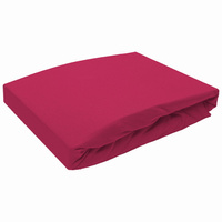 Prześcieradło bez gumki 120x220 Jersey Bordowe