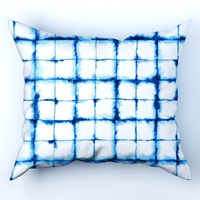 Poszewka bawełniana na jaśka 40x40 | 309nie | niebieska | kostki lodu