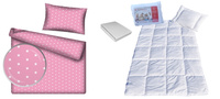 Komplet 100x160 + 40x60 + prześcieradło jersey 80x160  401róż
