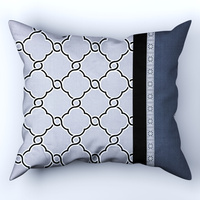 Poszewka bawełniana na poduszkę 50x50 | 280sza | szara | wzór graficzny