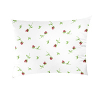 Poszewka bawełniana na jaśka 40x40 | 248red | biało czerwona | róże