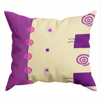 Poszewka z kory 40x40 | 042wrz | wrzosowa | geometryczny