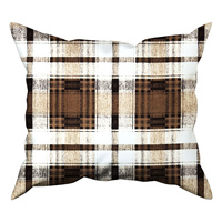 Poszewka z kory 40x40 | 252brąz | brązowa | krata