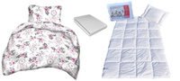 Komplet 100x160 + 40x60 + prześcieradło jersey 80x160  250grf