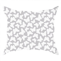 Poszewka bawełniana na jaśka 40x40 | 004sza | biało szara | motyle