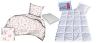 Komplet 100x160 + 50x60 + prześcieradło jersey 80x160 502różowy