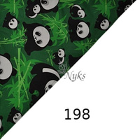 Apaszka bandamka bandana chustka | 198panda | zielona | misie pandy