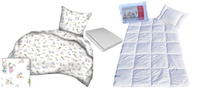 Komplet 100x160 + 40x60 + prześcieradło jersey 80x160 502biały