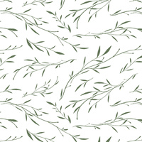 Worek szkolny na buty | 102bzi | biało zielona | liście