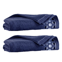 Komplet ręczników z bawełny egipskiej 50x90 70x140 Zen granat