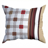 Poszewka z kory 40x40 | 011braz | brązowa | krata