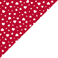 Apaszka bandamka bandana chustka | 444czer | biało czerwona | serca