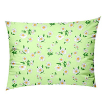 Poszewka z kory 40x40 | 274zielony | zielona | kwiaty stokrotki