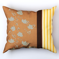 Poszewka flanela 50x60 | 375bra | brązowa | kwiaty tulipany