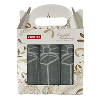 Komplet świątecznych ścierek kuchennych Gift zielony