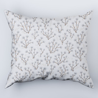 Poszewka bawełniana na poduszkę 50x50 | 373ost | beżowa | kwiat pustyni