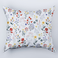 Poszewka z kory 70x80 | 129red | biała | polne kwiaty