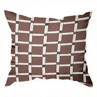 Poszewka z kory 40x40 | 029brąz | brązowa | geometryczny