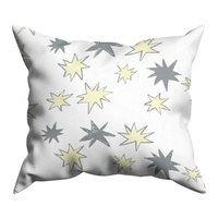 Poszewka z kory 40x40 | 442zol | biało żółta | gwiazdy