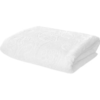 Prześcieradło frotte bez gumki żakardowe 175x220 Biały