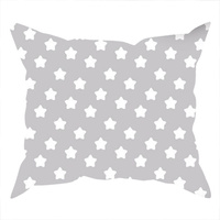 Poszewka bawełniana na jaśka 40x40 | 095sza | szara | gwiazdki pierniki