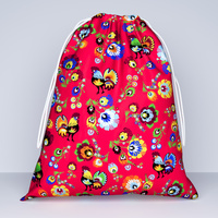 Worek szkolny na buty | 991red | czerwono niebieska | folklor