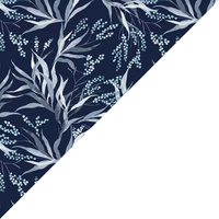 Apaszka bandamka bandana chustka | 141grn | granatowa | liście