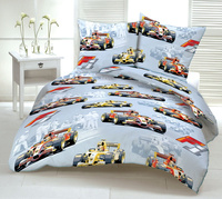 Pościel z kory 160x200 + 70x80 + 40x40 | 238szary | szara | samochody