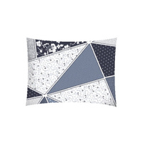 Poszewka bawełniana na jaśka 40x40 | 416grn | biało granatowa | wzór geometryczny