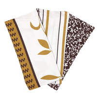 Zestaw poszewek z flaneli 174bra | biało brązowy | ornament