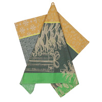 Ścierka kuchenna z bawełny organicznej szyszka zielona