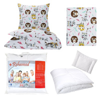 Zestaw pościeli  100x160 + 50x60 + prześcieradło we wzorze 80x160 | 181kol | kolorowa | indiański