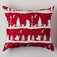 Poszewka bawełniana na jaśka 40x40 | 164red | czerwona | świąteczna