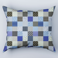 Niebieska Poszewka flanela 40x40 - 107nieb