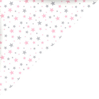 Apaszka bandamka bandana chustka | 188b-r | biało różowa | gwiazdki