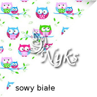 Apaszka bandamka bandana chustka | sowybiałe | kolorowa | sowy
