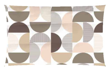 Poszewka bawełniana na poduszkę 50x60 | 038beż | beżowa | wzór geometryczny