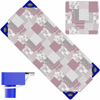 Prześcieradło na leżak do przedszkola | 137Npu | szaro różowe | patchwork serca