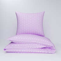 Pościel dla dziecka bawełniana 120x180 + poszewka na poduszkę 70x80 | 401róż | różowa | gwiazdy