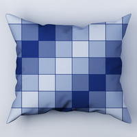 Poszewka bawełniana na poduszkę 50x60 | 309N3D | niebieska | krata 3D
