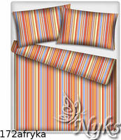 Poszewka bawełniana na jaśka 40x40 | 172afryka | pomarańczowa | paski