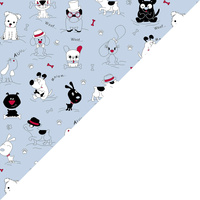 Apaszka bandamka bandana chustka | 189sza | szara | pieski