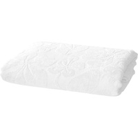 Prześcieradło frotte bez gumki żakardowe 150x200 Biały