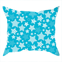 Poszewka bawełniana na jaśka 40x40 | 216trk | turkusowa | gwiazdy