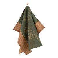 Ściereczka kuchenna świąteczna płatek śniegu zielony