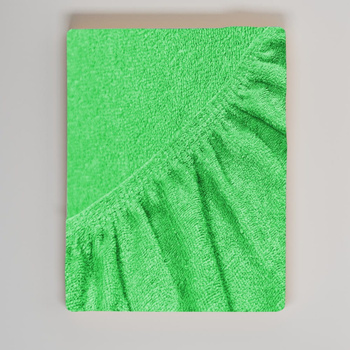 Prześcieradło do łóżeczka z gumką 80x160 frotte Zielone