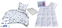 Komplet 100x160 + 50x60 + prześcieradło jersey 80x160 997bia