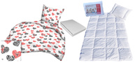 Komplet 100x160 + 40x60 + prześcieradło jersey 80x160  113bia