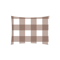Beżowa Poszewka flanela 40x40 - krata beżowe