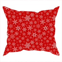 Poszewka bawełniana na jaśka 40x40 | 422red | czerwona | świąteczna śnieżynki